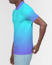 Bahama Blue Ombre Men's Slim Fit Polo