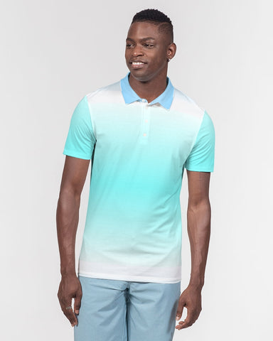 Ocean Ombre Men's Slim Fit Short Sleeve Polo