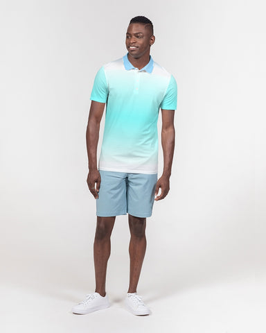 Ocean Ombre Men's Slim Fit Short Sleeve Polo