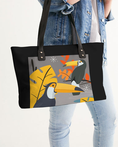 Toucan Birds Black Tote Bag