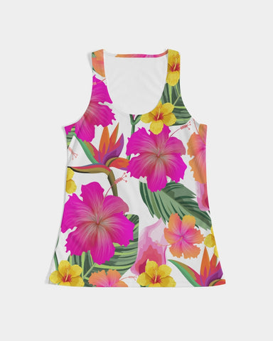 Hibiscus Paradise Floral Women's Racerback Tank