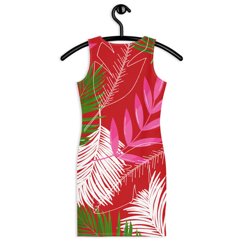 Tropical Leaves Bodycon Dress