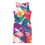 Flamingos Floral Bodycon Dress