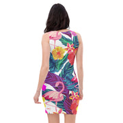 Flamingos Floral Bodycon Dress