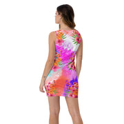 Watercolor Tropical Flamingos Bodycon Dress