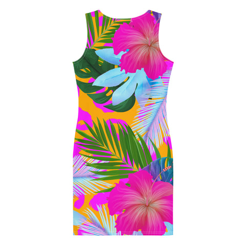 Tropical Floral Bodycon Dress