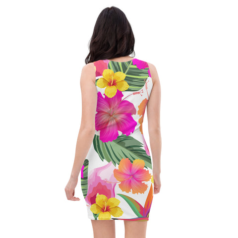Hibiscus Paradise Floral Bodycon Dress