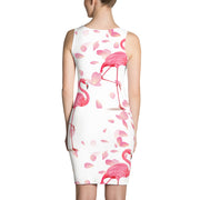 Pink Flamingos Petals Bodycon Dress