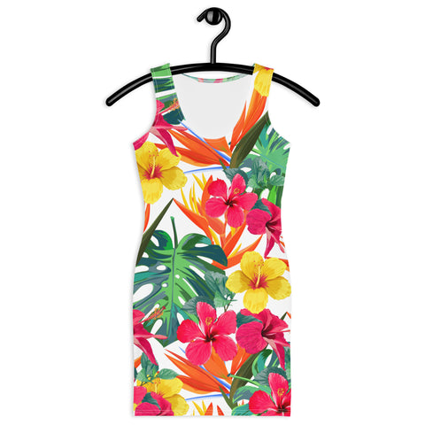 Tropical Flora Bodycon Dress