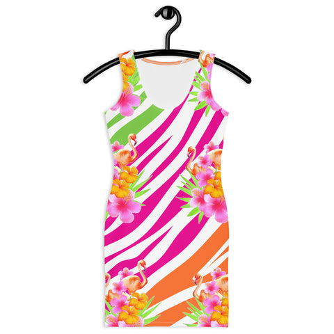 Flamingo Fiesta Bodycon Dress