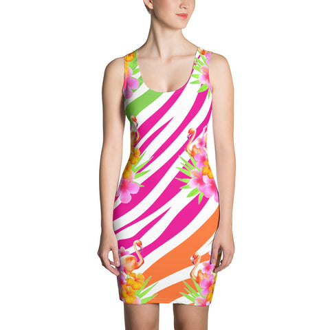 Flamingo Fiesta Bodycon Dress