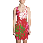 Tropical Leaves Bodycon Dress