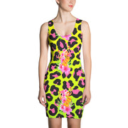 Animal Print Tropical Flamingos Bodycon Dress