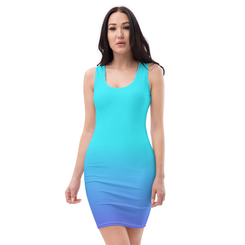 Bahama Blue Ombre Bodycon Dress