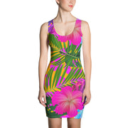 Tropical Floral Bodycon Dress