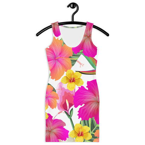 Hibiscus Paradise Floral Bodycon Dress