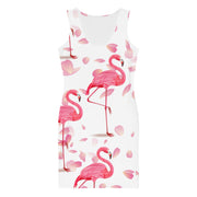 Pink Flamingos Petals Bodycon Dress