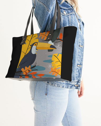 Toucan Birds Black Tote Bag