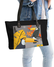 Toucan Birds Black Tote Bag