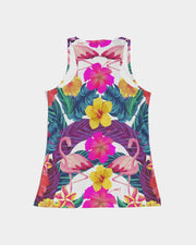 Floral Flamingos Women's Racerback Tank