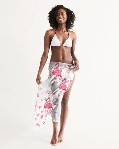 Pink Flamingo Petals Swimsuit Cover Up