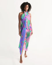 Tropical Leaves Dots Ombre Swim Cover Up