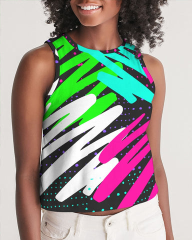 Colorsplash Black Women's Cropped Tank Top