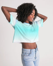 Ocean Blue Ombre Cropped Top