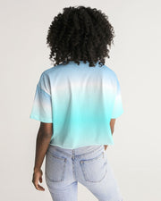 Ocean Blue Ombre Cropped Top