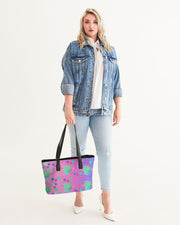 TROPICAL PINK LILAC OMBRE TOTE BAG