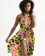 Animal Print Tropical Flamingos Swimsuit Cover Up