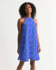 Blue Bay Dots Halter Dress