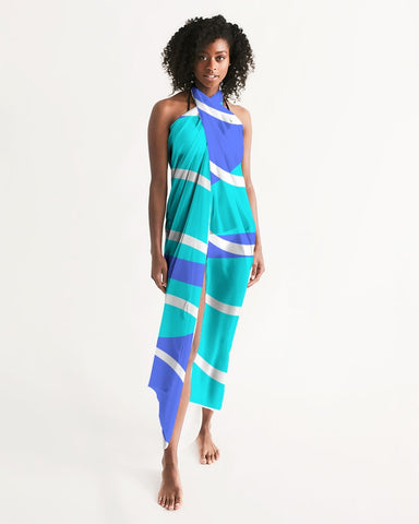 Sea Blue Waves Swimsuit Cover Up