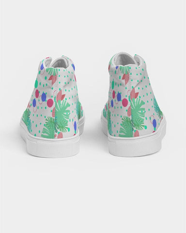 Tropical Leaves N Dots Hightop Sneakers