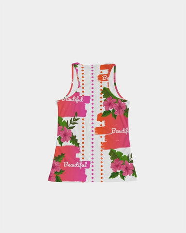 Pink Hibiscus Beautiful Graphic Racerback Tank