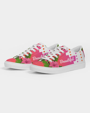 Pink Hibiscus Beautiful Graphic Print Sneakers