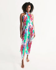 Pink Plumerias Tropical Swimsuit Cover Up