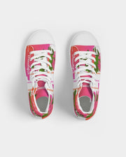 Pink Hibiscus Beautiful Graphic Print Hightop Sneakers