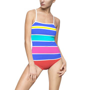 Tropical Candy Stripes Swimsuit