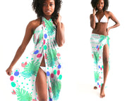 Tropical Leaves Dots Swimsuit Cover Up