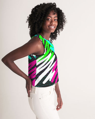 Colorsplash Black Women's Cropped Tank Top