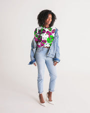 Tropical Leaves Dots Cropped Top