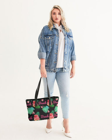 Tropical Beach Floral Tote Bag