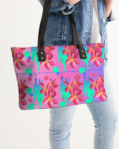 Tropical Floral Ombre Tote Bag