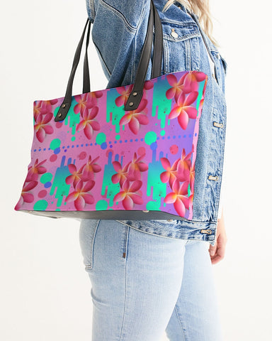 Tropical Floral Ombre Tote Bag