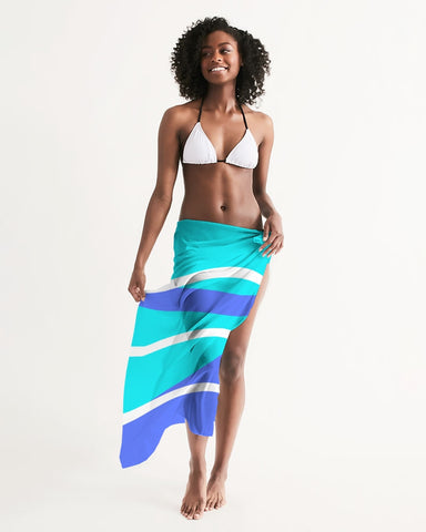 Sea Blue Waves Swimsuit Cover Up