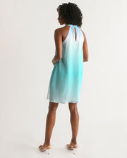 Oceana Blue Ombre Halter Dress