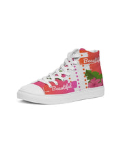 Pink Hibiscus Beautiful Graphic Print Hightop Sneakers