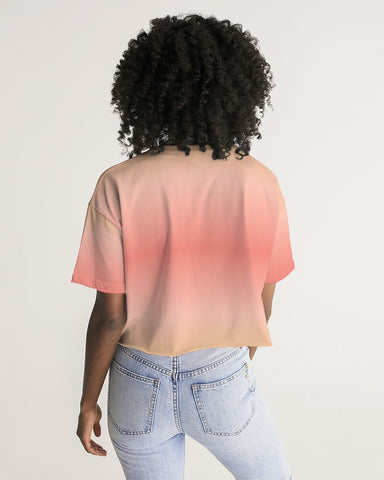 Peach Ombre Women's Cropped Top