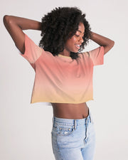 Peach Ombre Women's Cropped Top
